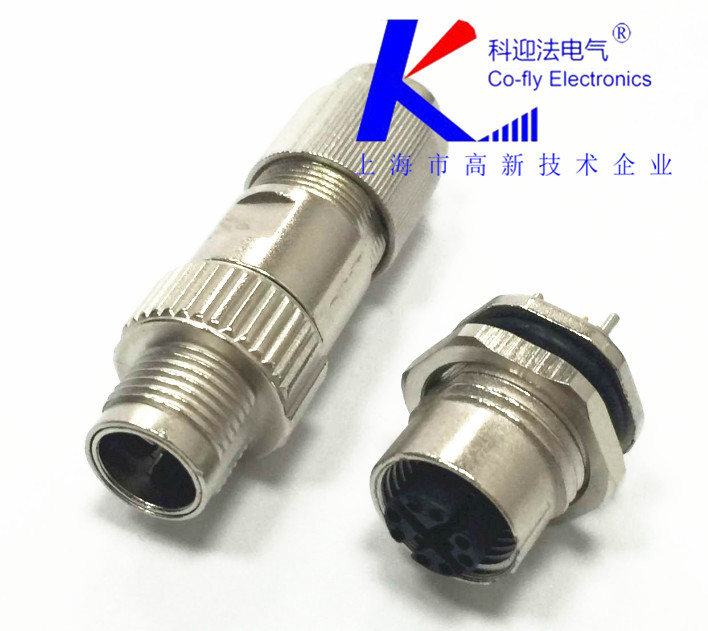 M12航插孔型4pin5pin安装