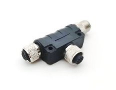 M12三通T型5芯一分二插头